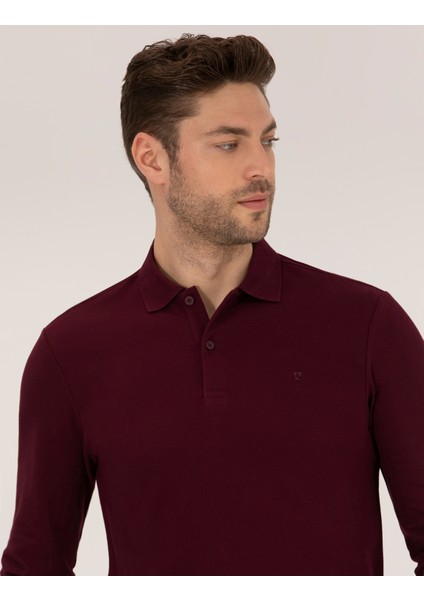 Erkek Bordo Slim Fit Basic Sweatshirt 50276035-VR014 fiyatları