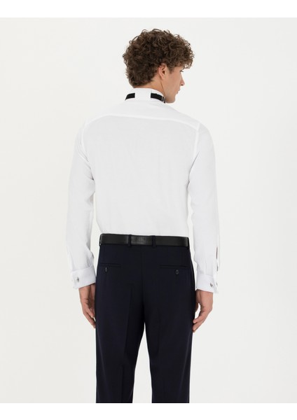Erkek Beyaz Slim Fit Smokin Gömlek 50277752-VR013 indirimleri