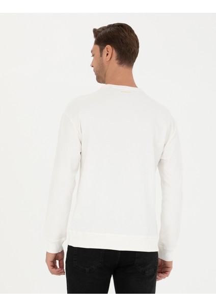 Erkek Ekru Regular Fit Sweatshirt 50273325-VR019