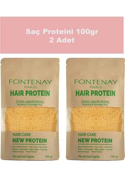 Saç Bakım Proteini / Hair Protein Yıpranmaya Karşı Özel Ürün 100gr 2'Li Set