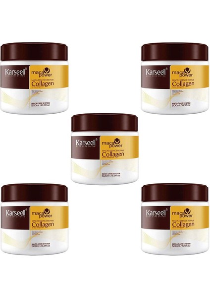 Karsell Collagen Saç Maskesi & Buğday Proteinli 500 ml 5'Li Set