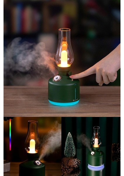 Hava Nemlendirici Buhar Makinası Led Işıklı Aroma Difüzörü Vintage Lamba Model 280ml fiyatları