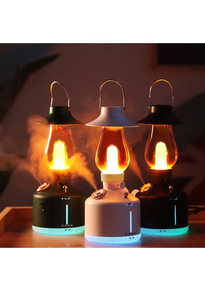 Hava Nemlendirici Buhar Makinası Led Işıklı Aroma Difüzörü Vintage Lamba Model 280ml fırsatları