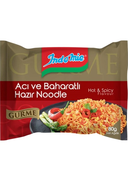 Noodle Gurme Acı ve Baharatlı 80 gr x 10 Adet