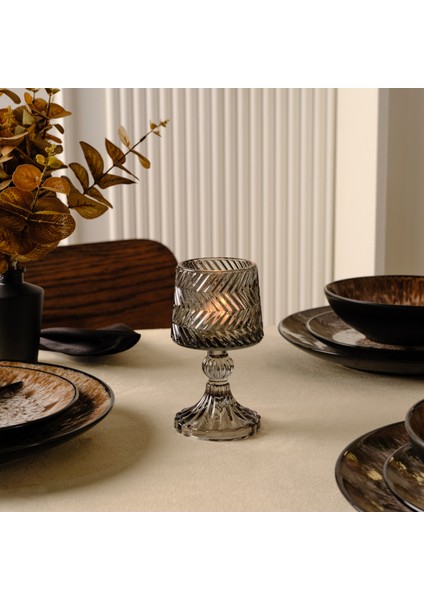 Pinecone Kadeh Mumluk Füme 8 x 8 x 15 cm