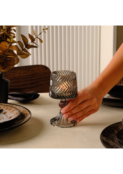 Pinecone Kadeh Mumluk Füme 8 x 8 x 15 cm fiyatları