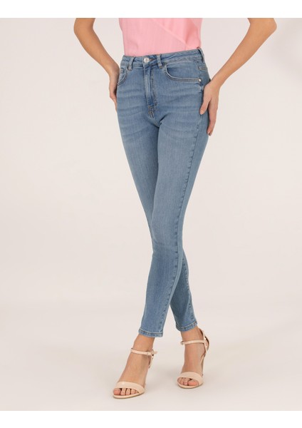 Kadın Açık Mavi Skinny Fit Jean Pantolon 50262748-VR003 fiyatları