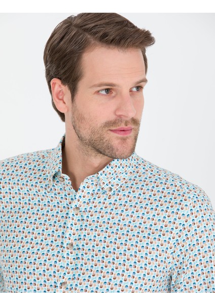 Erkek Aqua Slim Fit Uzun Kollu Gömlek 50264910-VR007