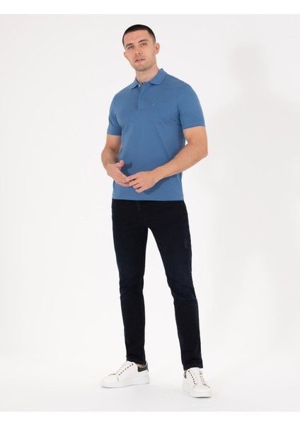 Erkek Koyu Mavi Regular Fit Polo Yaka Merserize Tişört 50262668-VR032 modelleri