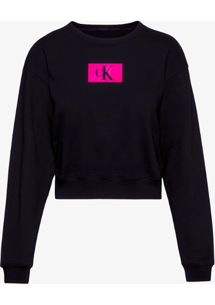 Kadın Pembe Logolu Sweatshirt