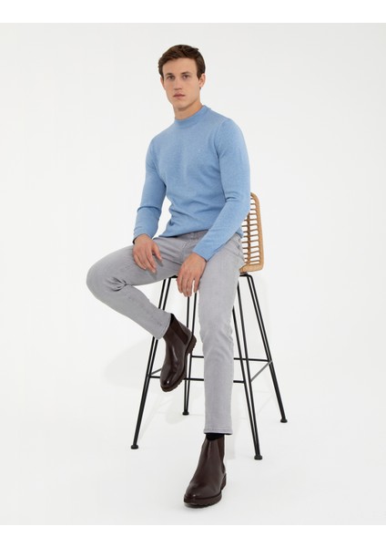 Erkek Açık Gri Slim Fit Jean Pantolon 50259686-VR001 modelleri