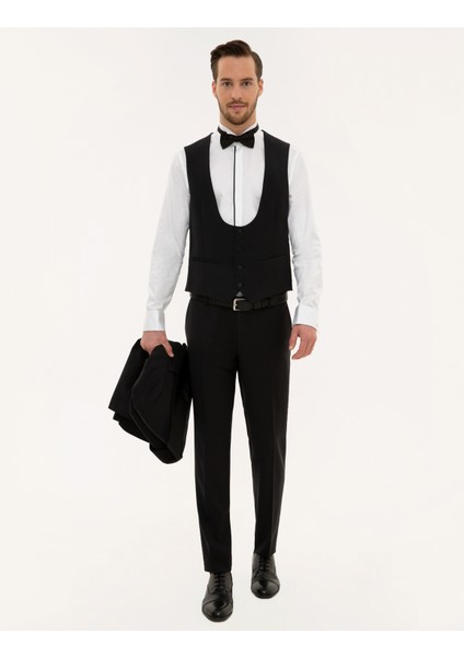 Erkek Siyah Ex.Slim Fit Yelekli Smokin Damatlık 50224051-VR046 modelleri