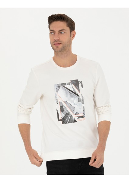 Erkek Ekru Regular Fit Sweatshirt 50273418-VR019 modelleri