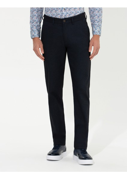 Erkek Lacivert Regular Fit Çizgili Kanvas Pantolon 50259717-VR033 fiyatları