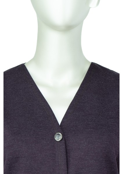 Kadın Kışlık Anne Yelek Modern Ecrin Örme Önü Düğmeli Çift Cepli Düz Renk Sahra Model indirimleri