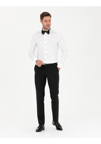 Erkek Beyaz Slim Fit Smokin Gömlek 50277129-VR013 fırsatları