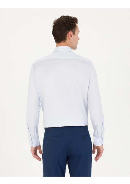 Erkek Açık Mavi Regular Fit Uzun Kollu Basic Gömlek 50277146-VR003