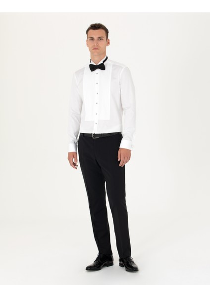 Erkek Beyaz Slim Fit Smokin Gömlek 50277128-VR013 modelleri