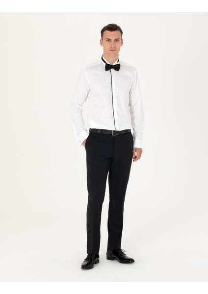 Erkek Beyaz Slim Fit Smokin Gömlek 50277130-VR013 fırsatları