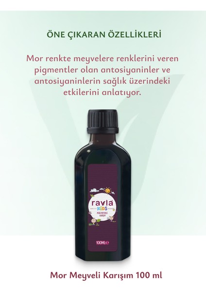 Kids Mor Meyveli Karışım ( Pestisit Ve Ağır Metal Analizli) - 100ml