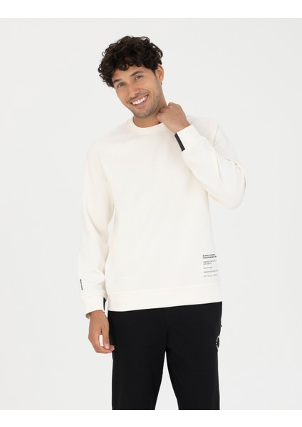 Erkek Ekru Regular Fit Sweatshirt 50272509-VR019