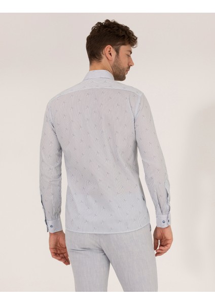 Erkek Pembe Slim Fit Uzun Kollu Gömlek 50264896-VR041