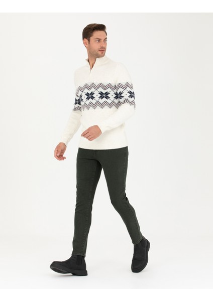 Erkek Yeşil Slim Fit Jean Pantolon 50278203-Vr054