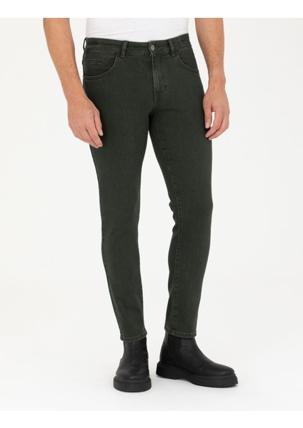 Erkek Yeşil Slim Fit Jean Pantolon 50278203-Vr054 fiyatları