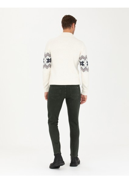 Erkek Yeşil Slim Fit Jean Pantolon 50278203-Vr054 fırsatları