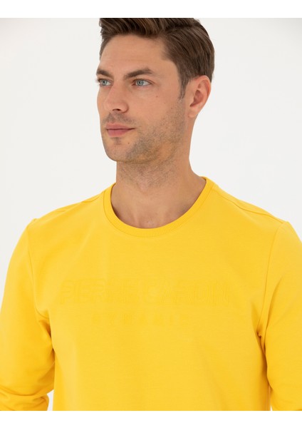 Erkek Sarı Regular Fit Sweatshirt 50270213-VR044