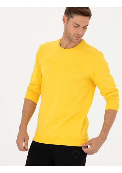 Erkek Sarı Regular Fit Sweatshirt 50270213-VR044