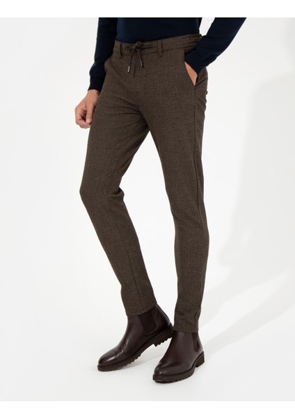 Erkek Kahverengi Slim Fit Kanvas Pantolon 50259719-VR029 fiyatları