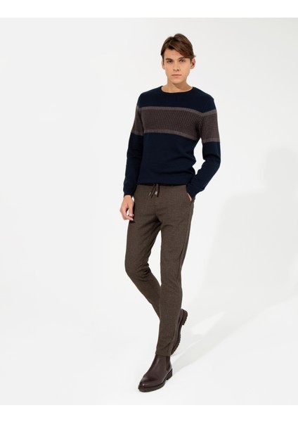 Erkek Kahverengi Slim Fit Kanvas Pantolon 50259719-VR029 modelleri