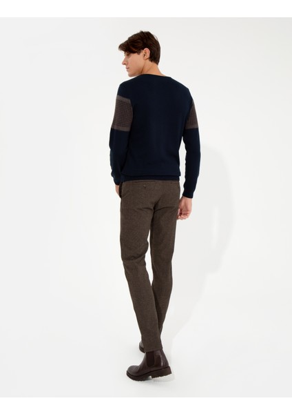 Erkek Kahverengi Slim Fit Kanvas Pantolon 50259719-VR029 fırsatları