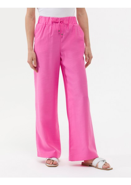 Kadın Pembe Elastik Belli Loose Fit Pantolon 50263029-VR167 fiyatları
