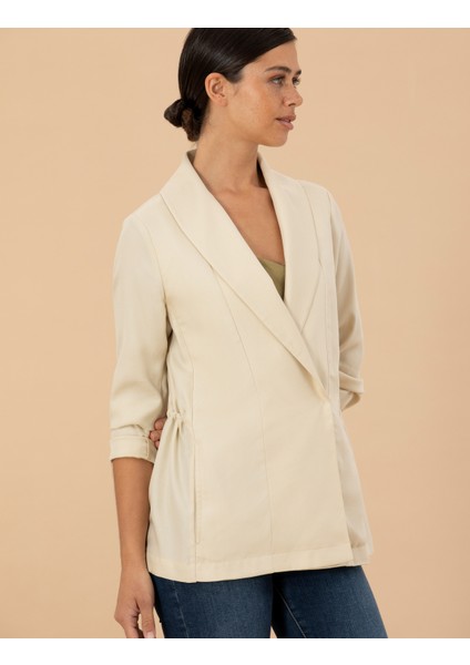 Kadın Krem Regular Fit Ceket 50263092-VR071