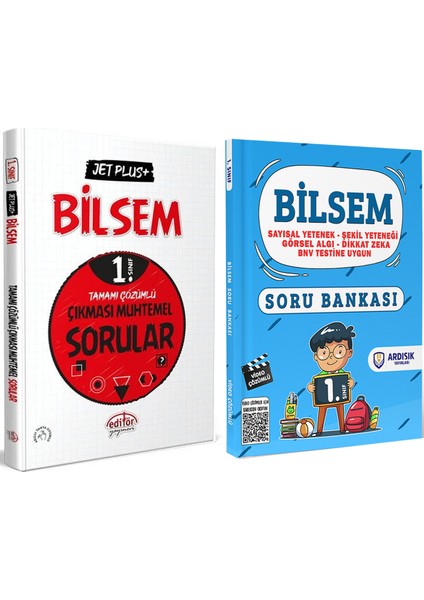 1. Sınıf Bilsem Jet Plus+ Çıkması Muhtemel Sorular + Deneme Sınavı 2 Kitap