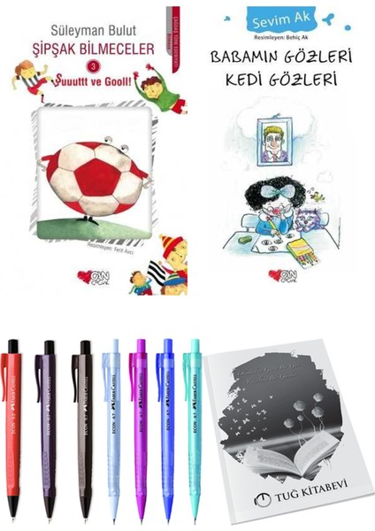Babamın Gözleri Kedi Gözleri ve Şipşak Bilmeceler 3 2'li Set + Hediyeli