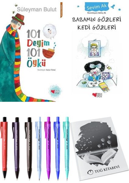 Babamın Gözleri Kedi Gözleri ve 101 Deyim 101 Öykü Süleyman Bulut 2'li Set + Hediyeli
