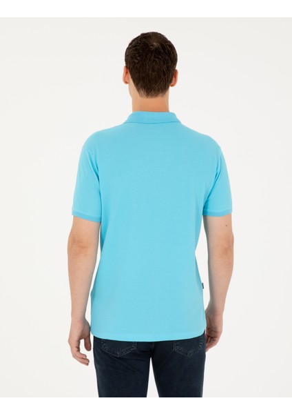 Erkek Turkuaz Slim Fit Basic Tişört 50280754-VR093 indirimleri