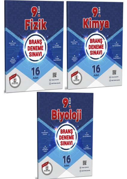 9. Sınıf Fizik-Kimya-Biyoloji Branş Denemesınavı 3 Kitap