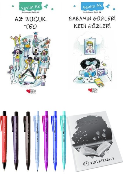 Babamın Gözleri Kedi Gözleri ve Az Buçuk Teo 2'li Set + Hediyeli
