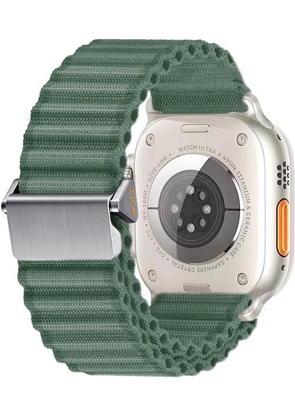 Apple Watch Ultra / Ultra 2 49 mm Uyumlu Kumaş Kordon Naylon Hasır Örgü Kayış