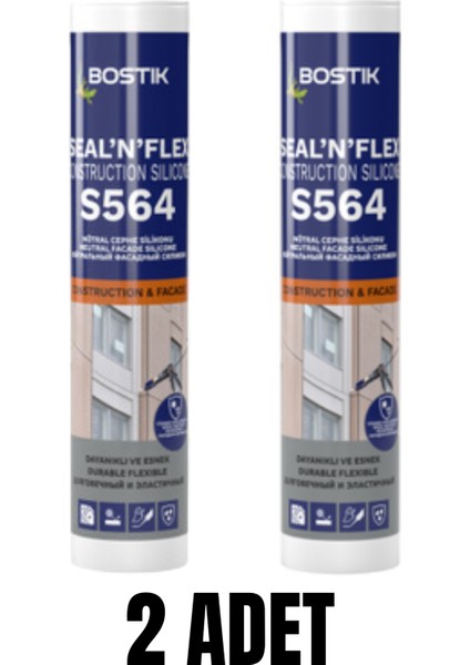 S564 Nötral Cephe Silikonu Beyaz x2 Adet