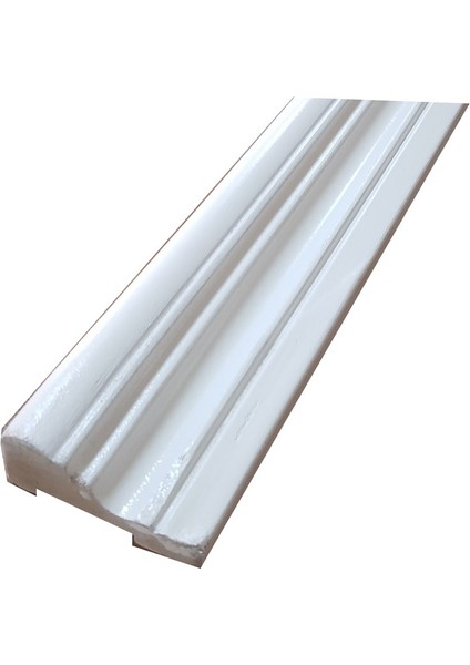 Amerikan Kapı Tacı - Kulaksız Beyaz Boyalı 7 cm x 210 cm