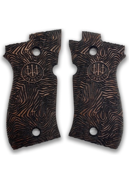 Kabzası - Beretta F81/F84, Fatih 13 ile Uyumlu - Koyu Kahverengi Renk - BRTF81CV007