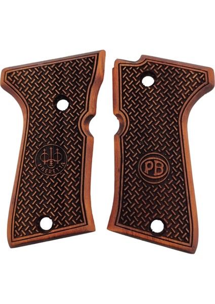 Kabzası - Beretta 92 Kompakt ile Uyumlu - Meşe Renk - BRT92CMPMS003