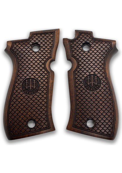 Kabzası - Beretta F81/F84, Fatih 13 ile Uyumlu - Koyu Kahverengi Renk - BRTF81CV005