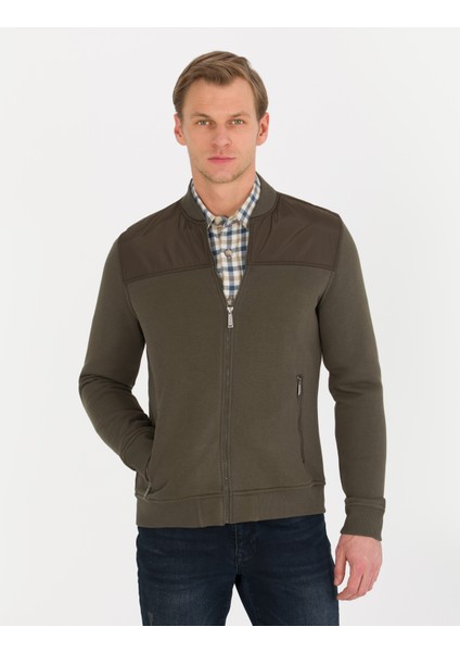 Erkek Haki Regular Fit Hırka 50271416-VR027