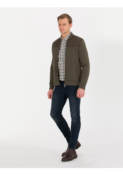 Erkek Haki Regular Fit Hırka 50271416-VR027 fiyatları